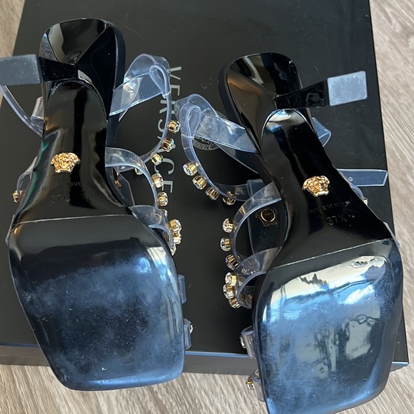 Versace Sandal Heels Jewels Sparkly_Versace Women's Embellished Caged Jelly - Picture 5 of 12
